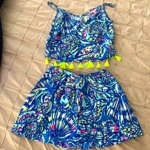 Lilly Pulitzer Ramona Crop Top Skirt Set